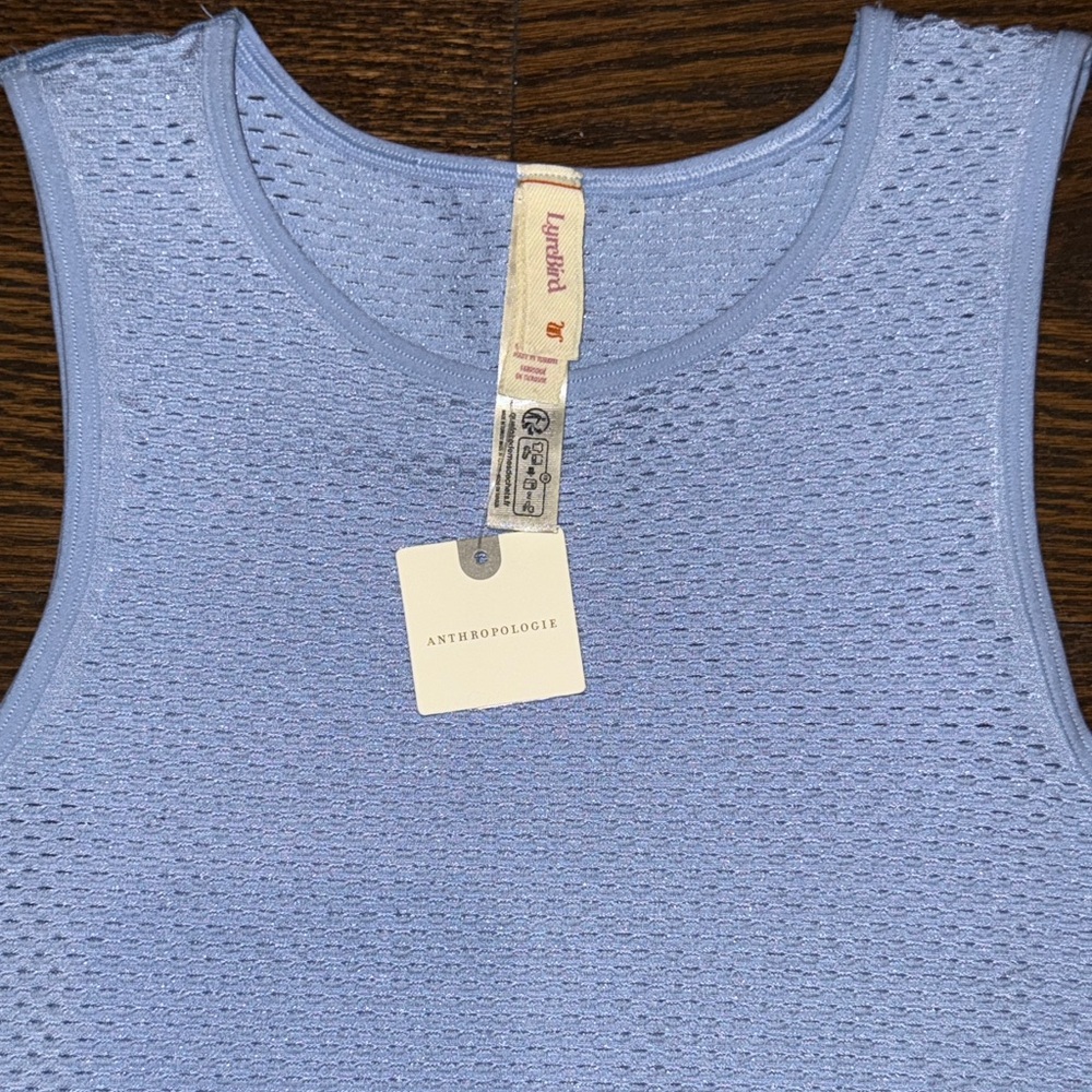 LyreBird Open-Stitch Shimmer Tank - Picture 3 of 6